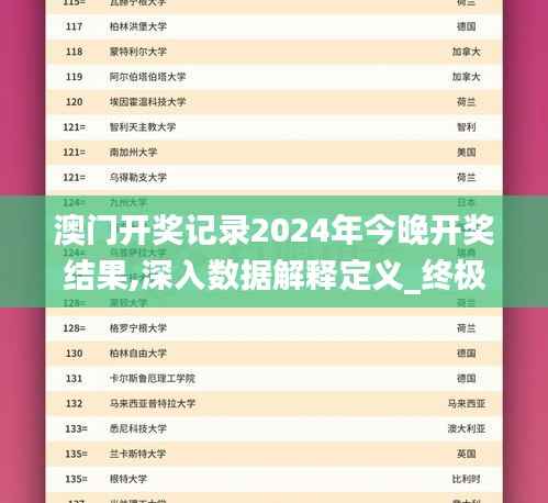 澳门开奖记录2024年今晚开奖结果,深入数据解释定义_终极版7.846