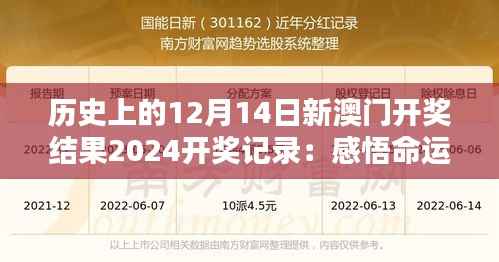 历史上的12月14日新澳门开奖结果2024开奖记录：感悟命运的不可捉摸
