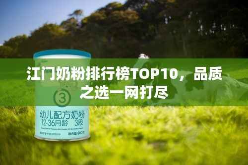 江门奶粉排行榜TOP10,品质之选一网打尽
