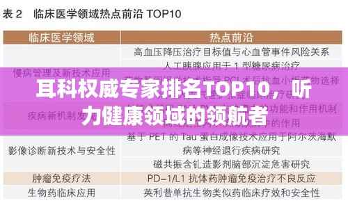 耳科权威专家排名TOP10,听力健康领域的领航者