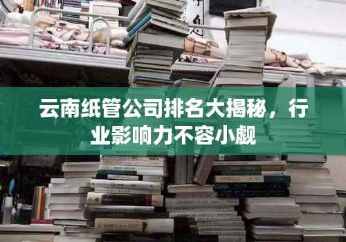 云南纸管公司排名大揭秘，行业影响力不容小觑